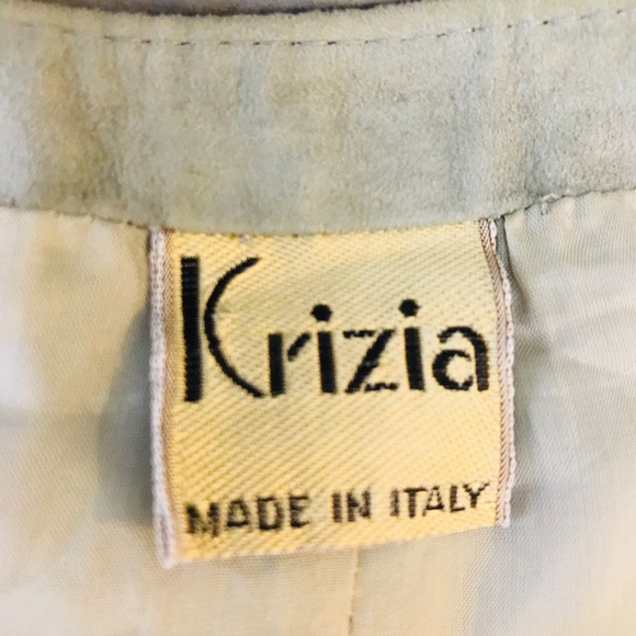 Krizia Italy rare 100% sheepskin Gray suede skirt - Picture 7 of 9